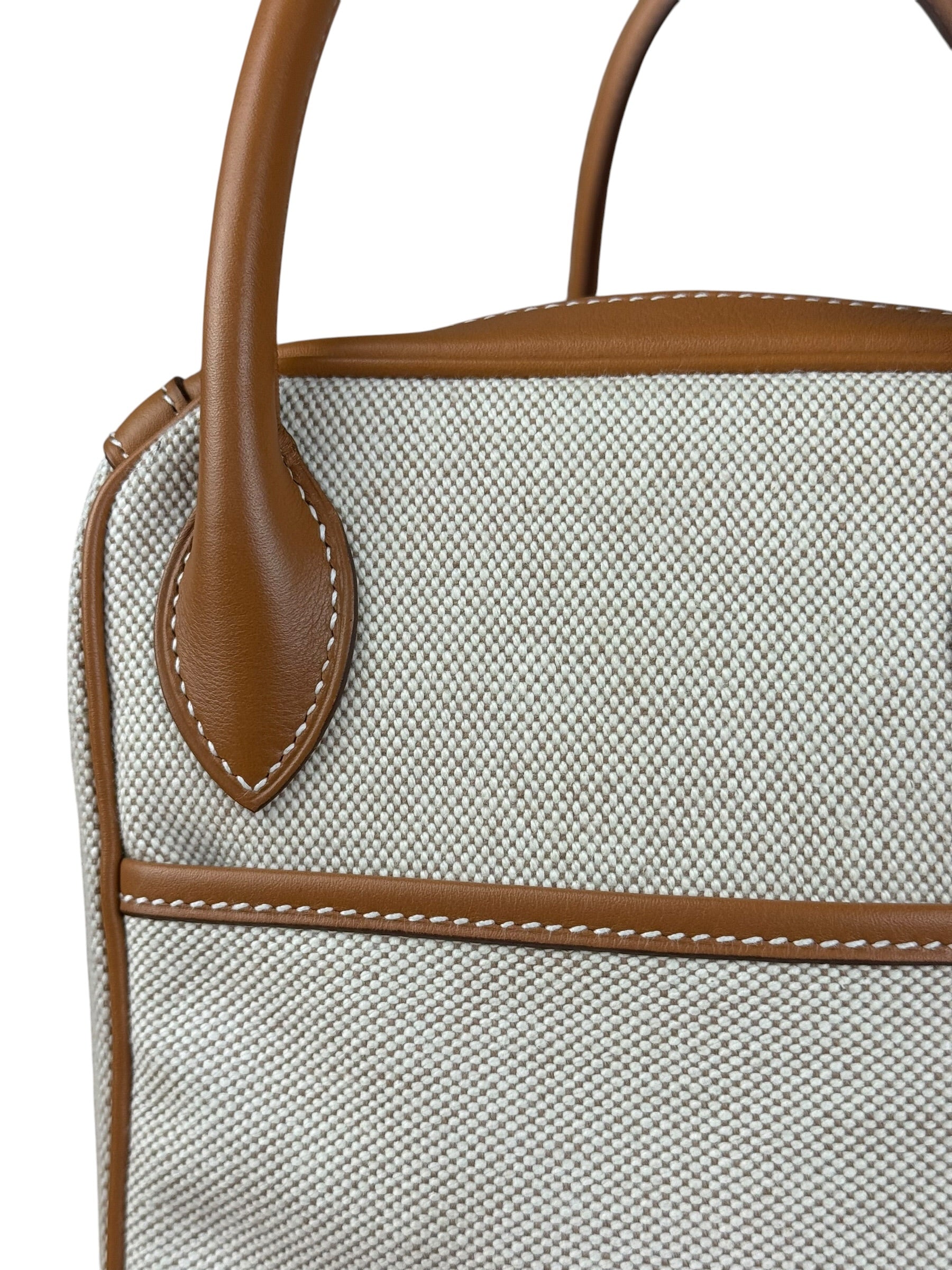 Hermes Toile Swift Canvas/Leather Lindy 30 Beige/Brown 2007