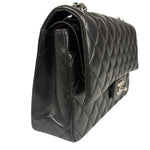 Chanel Black Quilted Leather Classic Medium Double Flap Bag 2017