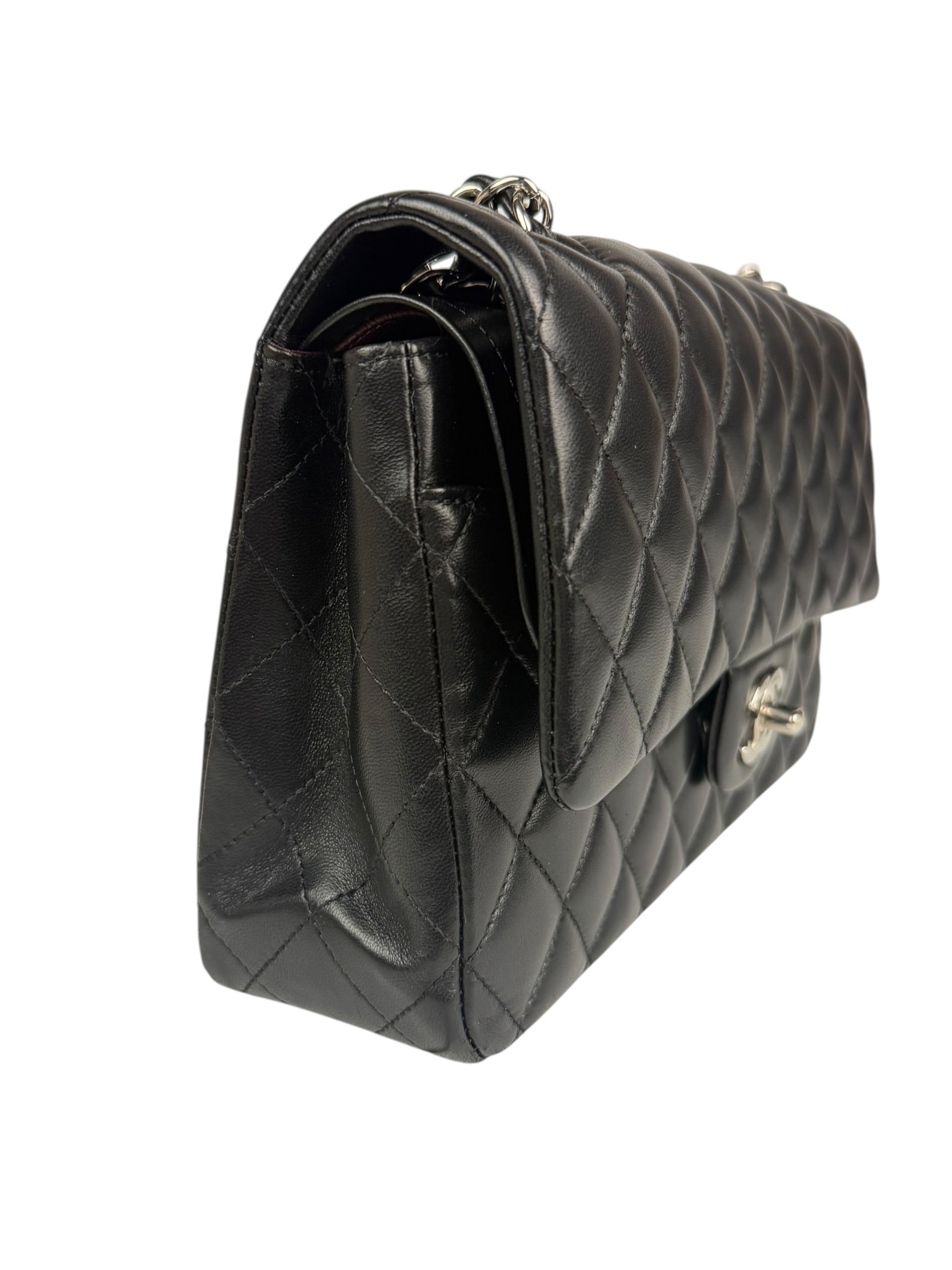 Chanel Black Quilted Leather Classic Medium Double Flap Bag 2017