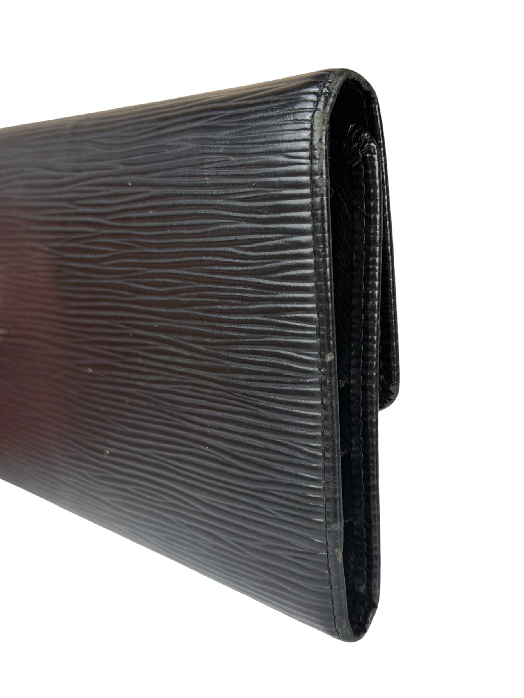 Louis Vuitton Black Epi Leather Long Wallet