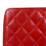 Chanel Red Quilted Leather Long Organizer Wallet 2010