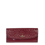 Coach Cherry Shimmery Red Long Flap Wallet