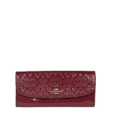 Coach Cherry Shimmery Red Long Flap Wallet