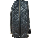 Chanel Black Leather Paris Moscow Flap/Chain Shoulder Bag 2005