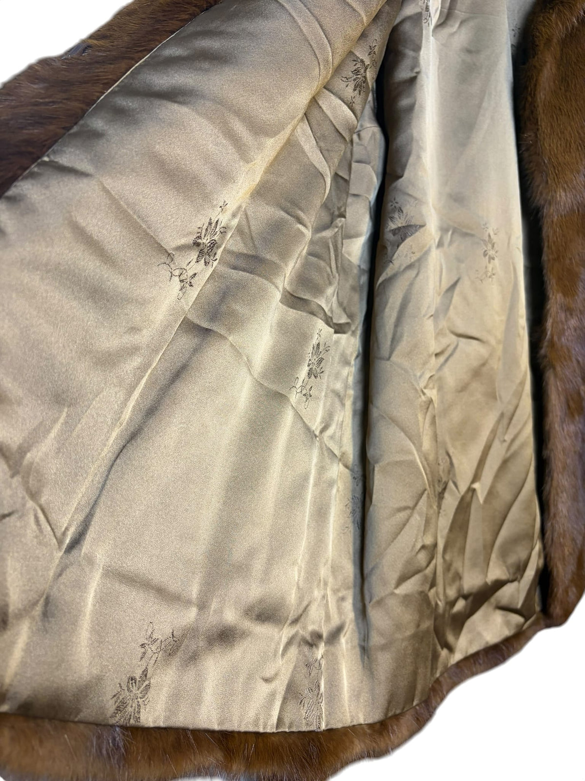 Vintage Brown Mink Big Pockets Coat