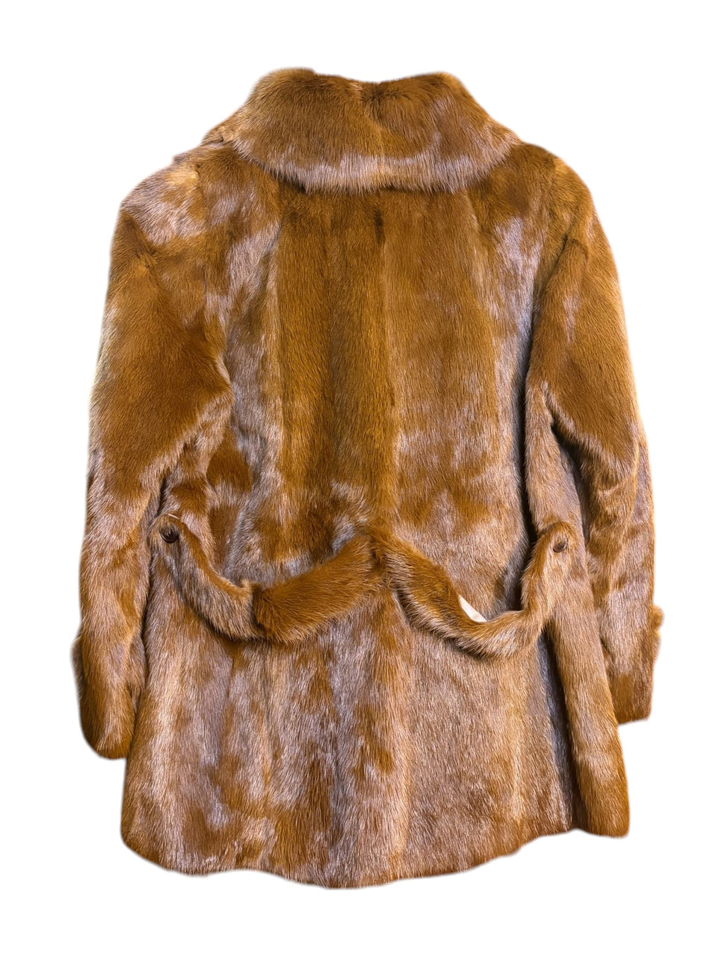 Vintage Brown Mink Big Pockets Coat
