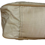 Prada Vintage Beige Nylon/Leather Logo Handbag