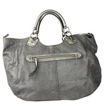 Coach Grey Pythonskin  Indy Babouska Two-Way Shoulder Bag