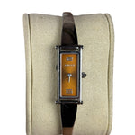 Gucci Vintage Glossy Amber Dial Bangle Watch 1500L