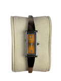 Gucci Vintage Glossy Amber Dial Bangle Watch 1500L