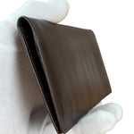 Christian Dior Brown Leather Bifold Checkbook Wallet