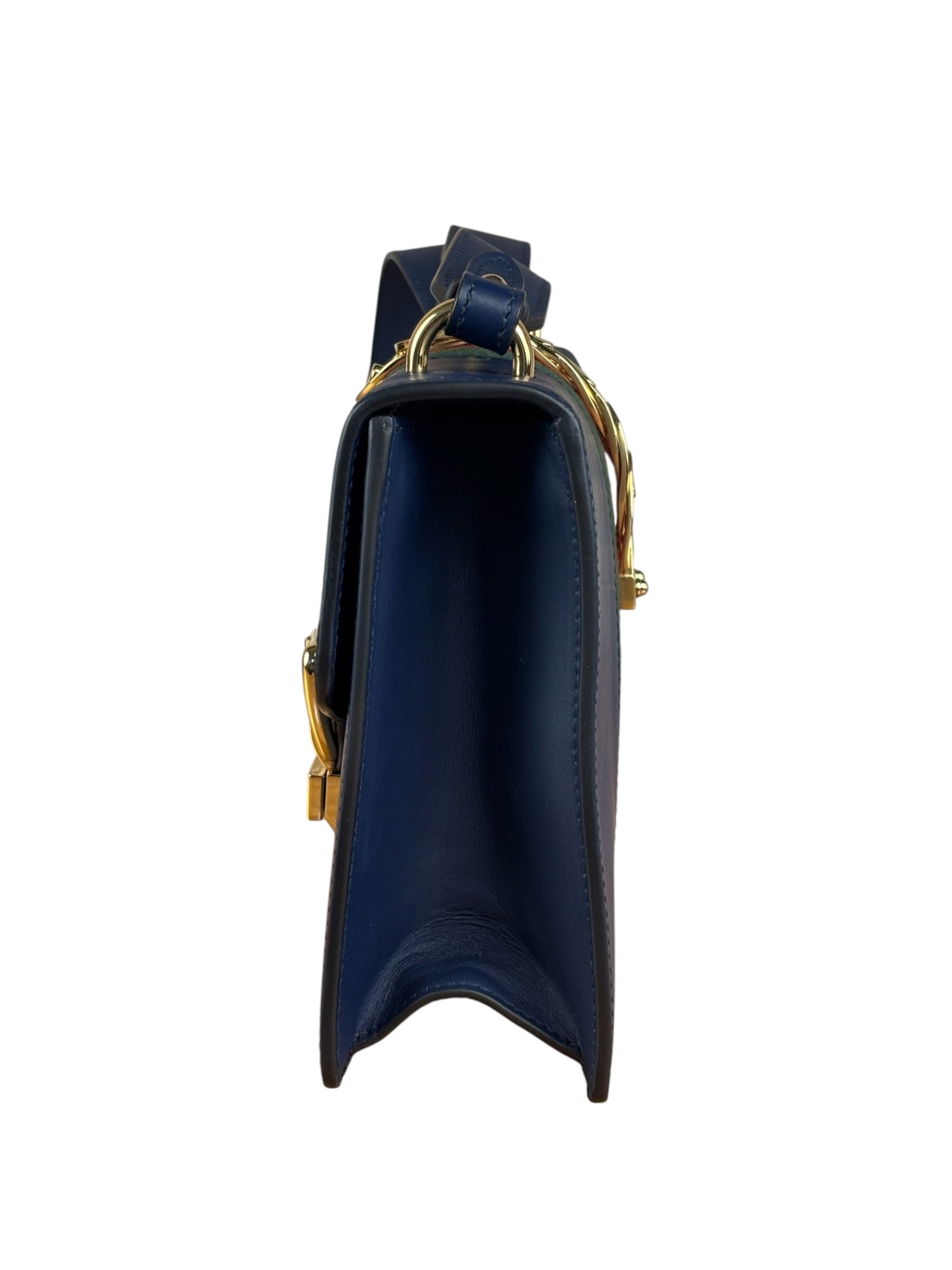 Gucci Navy Blue Sylvie Leather Crossbody Bag