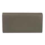 Celine Grey Leather Long Flap Wallet