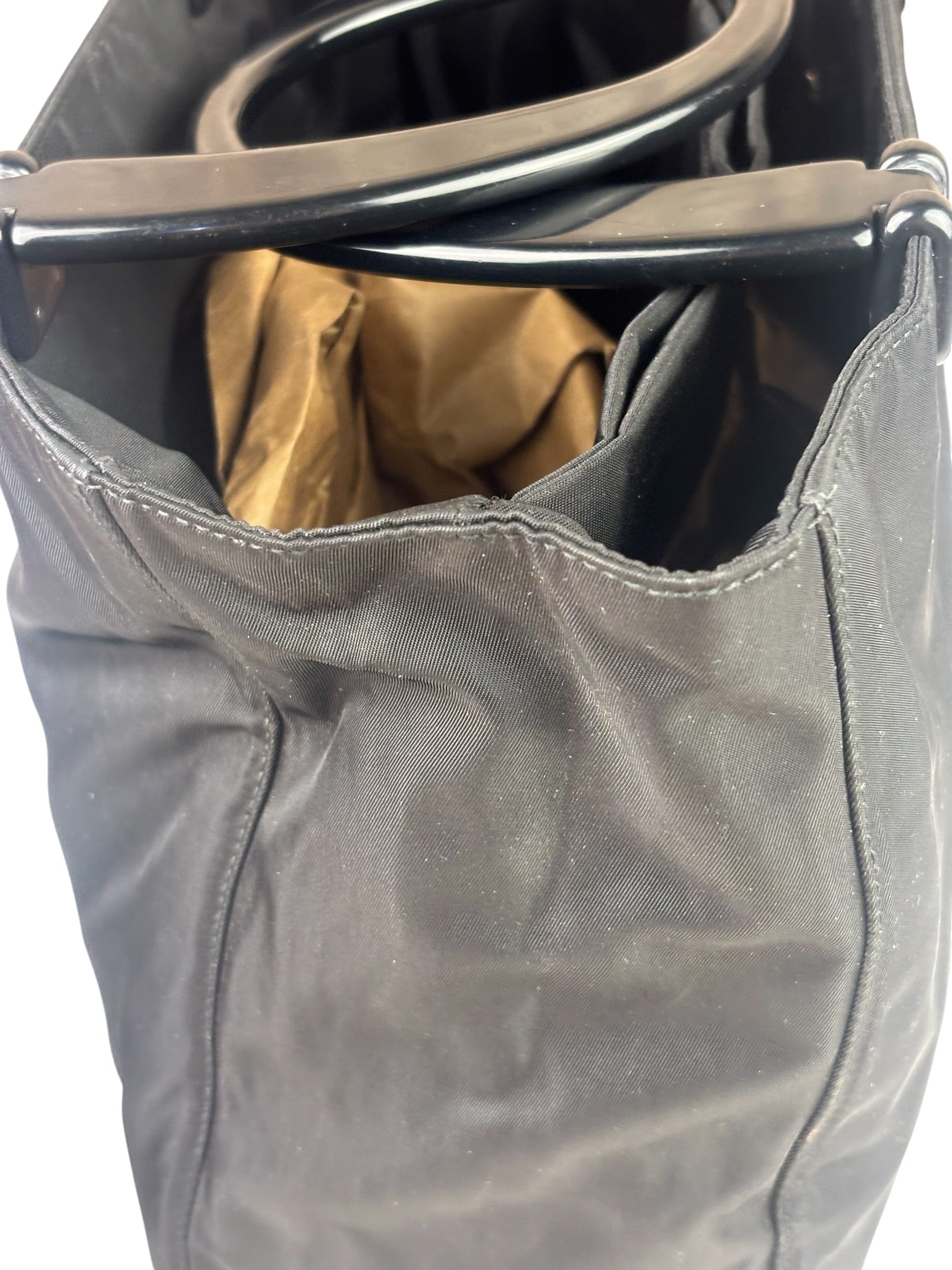 Prada Vintage Black Tessuto Nylon Tote