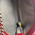 Chanel Red Quilted Calfskin Glazed Medium Duo Flap Bag 2012