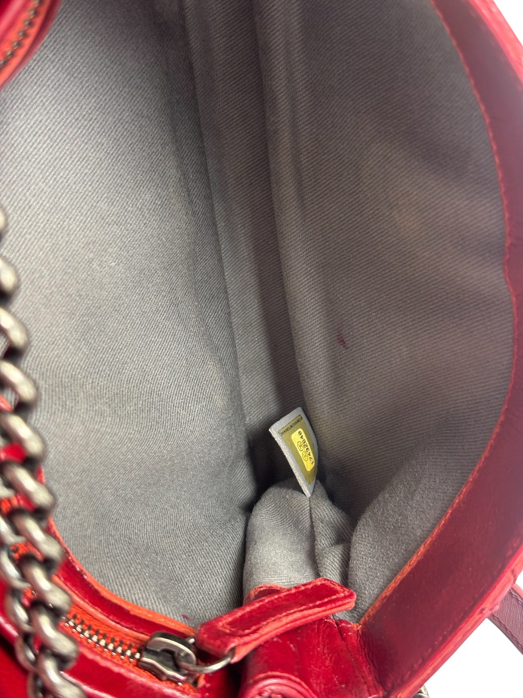 Chanel Red Quilted Calfskin Glazed Medium Duo Flap Bag 2012
