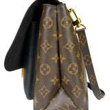 Louis Vuitton Black Leather/ Monogram Marignan 2Way Bag