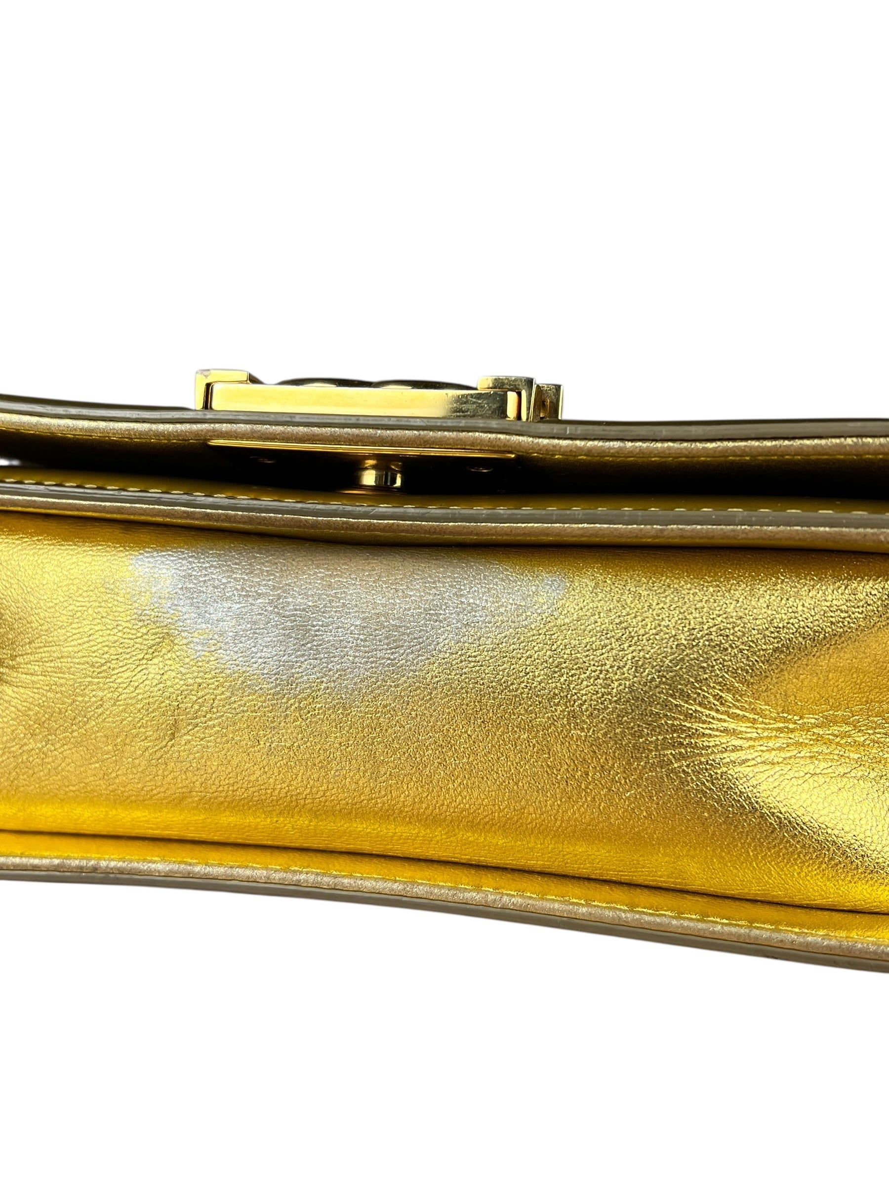 Chanel Gold Metallic CC Boy Bag 2014