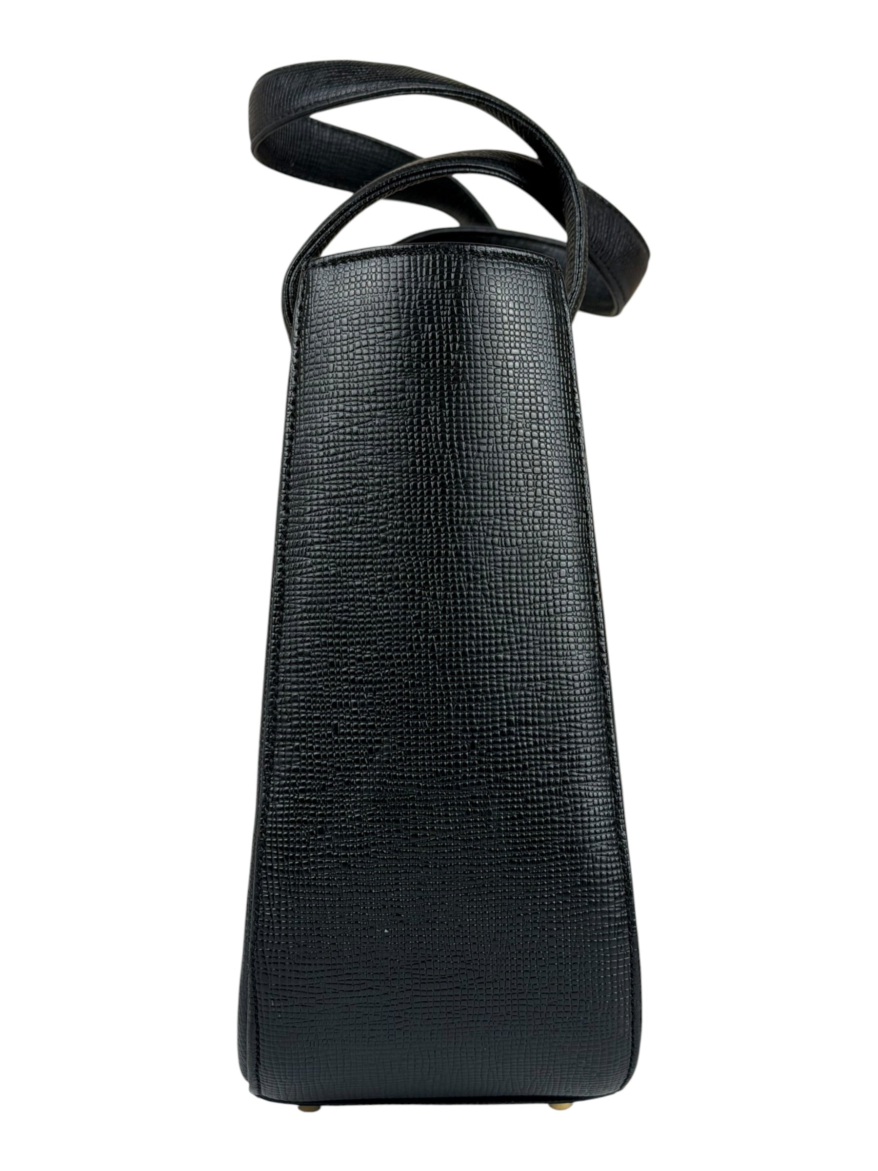 MCM Black Saffiano Leather Handbag