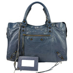 Balenciaga Blue Leather Medium Le City Two-Way Bag