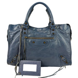 Balenciaga Blue Leather Medium Le City Two-Way Bag