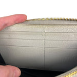 Balenciaga Grey Leather Moto Long Wallet