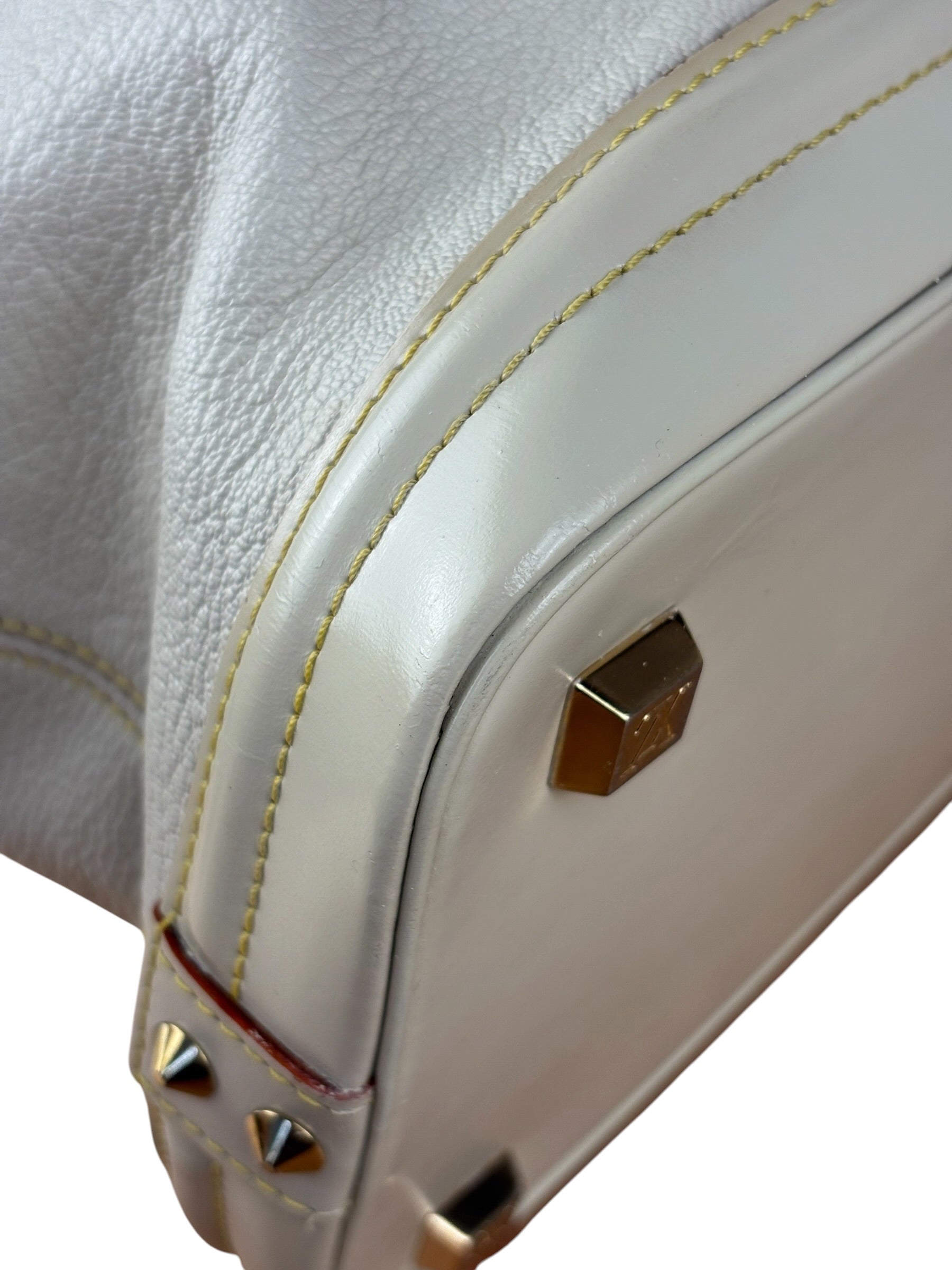 Louis Vuitton Cream Leather Suhali Lockit MM