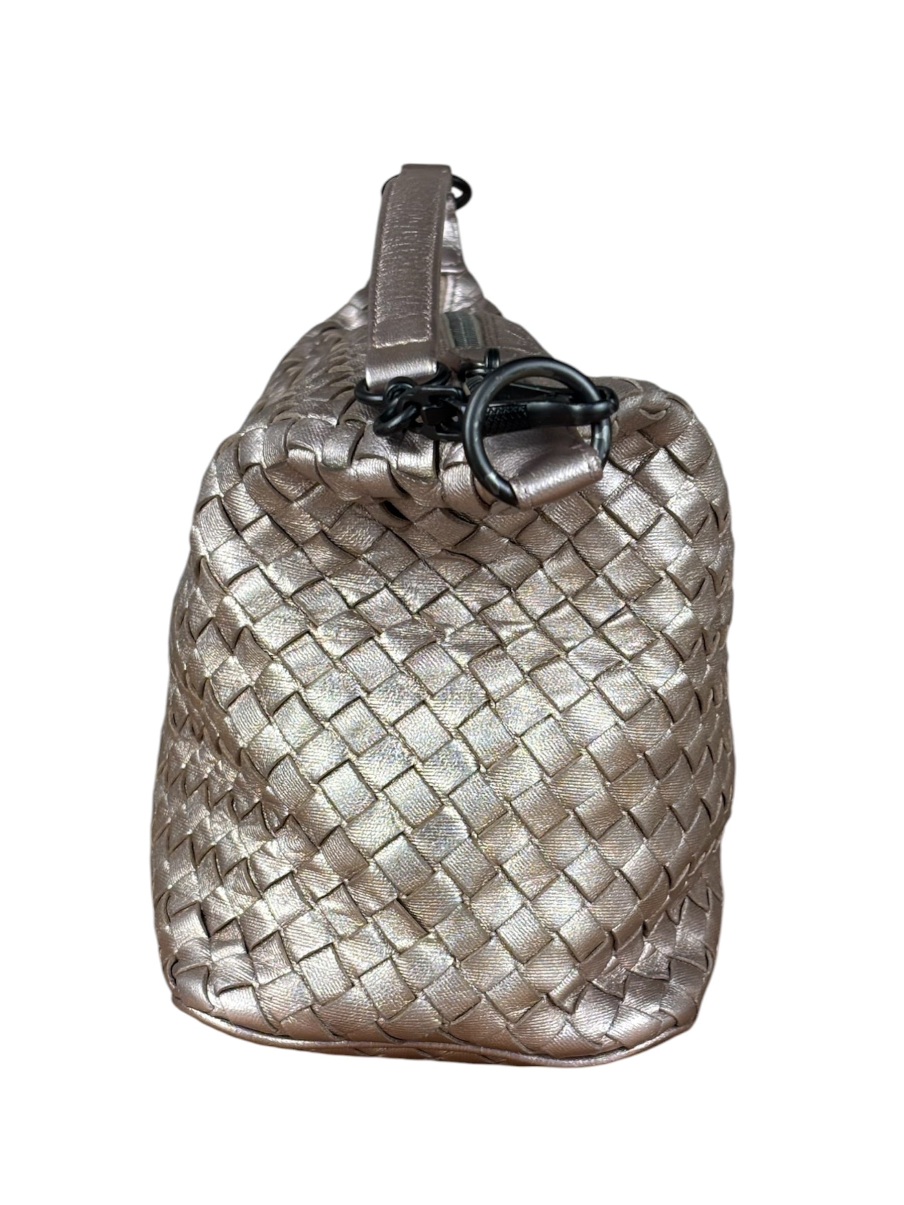 Bottega Veneta Metallic Intrecciato Ciambrino Shoulder Bag