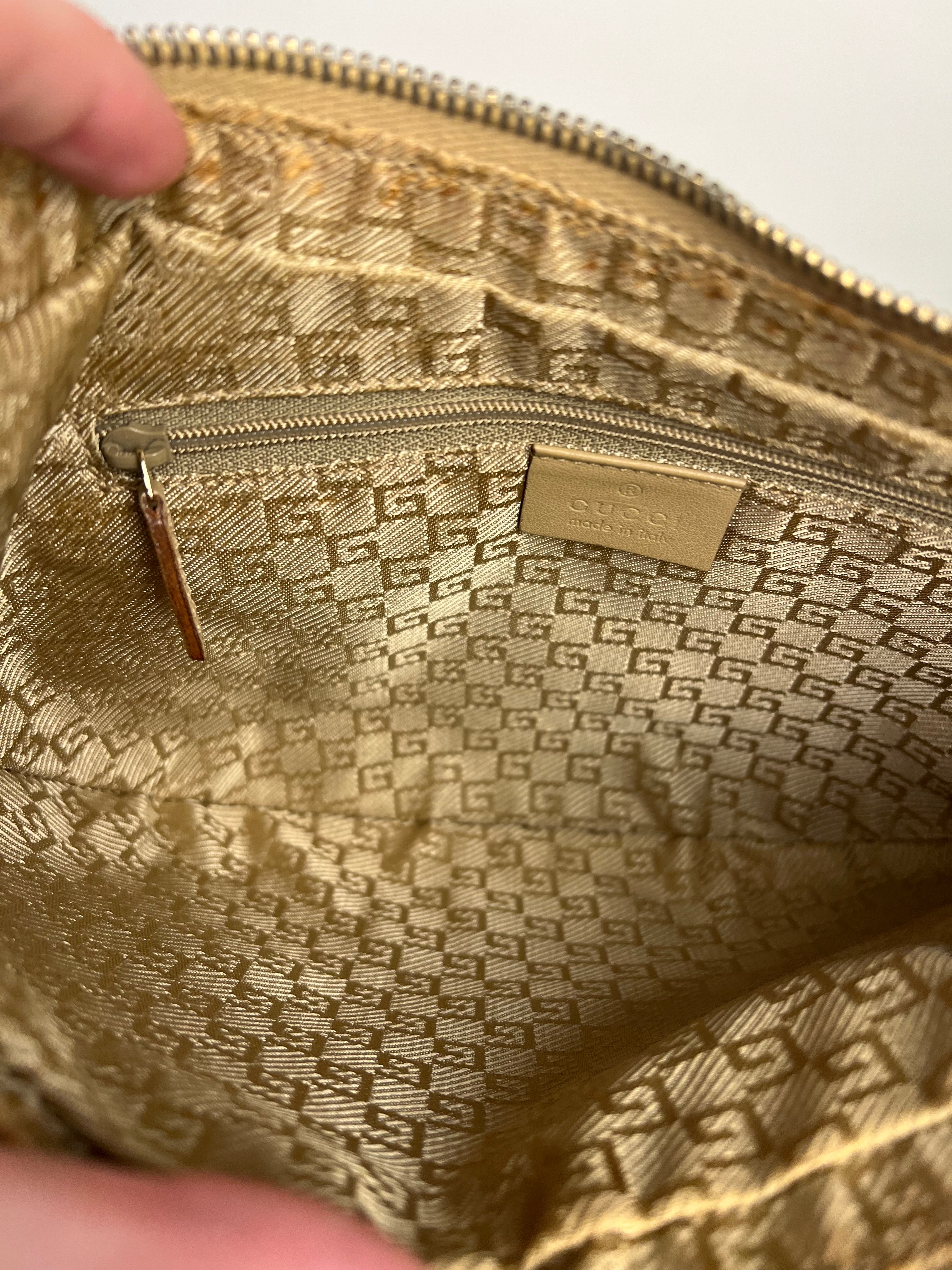 Gucci Beige Leather Vintage Hobo Bag