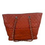 Chanel Red Quilted Calfskin In The Business Tote 2011