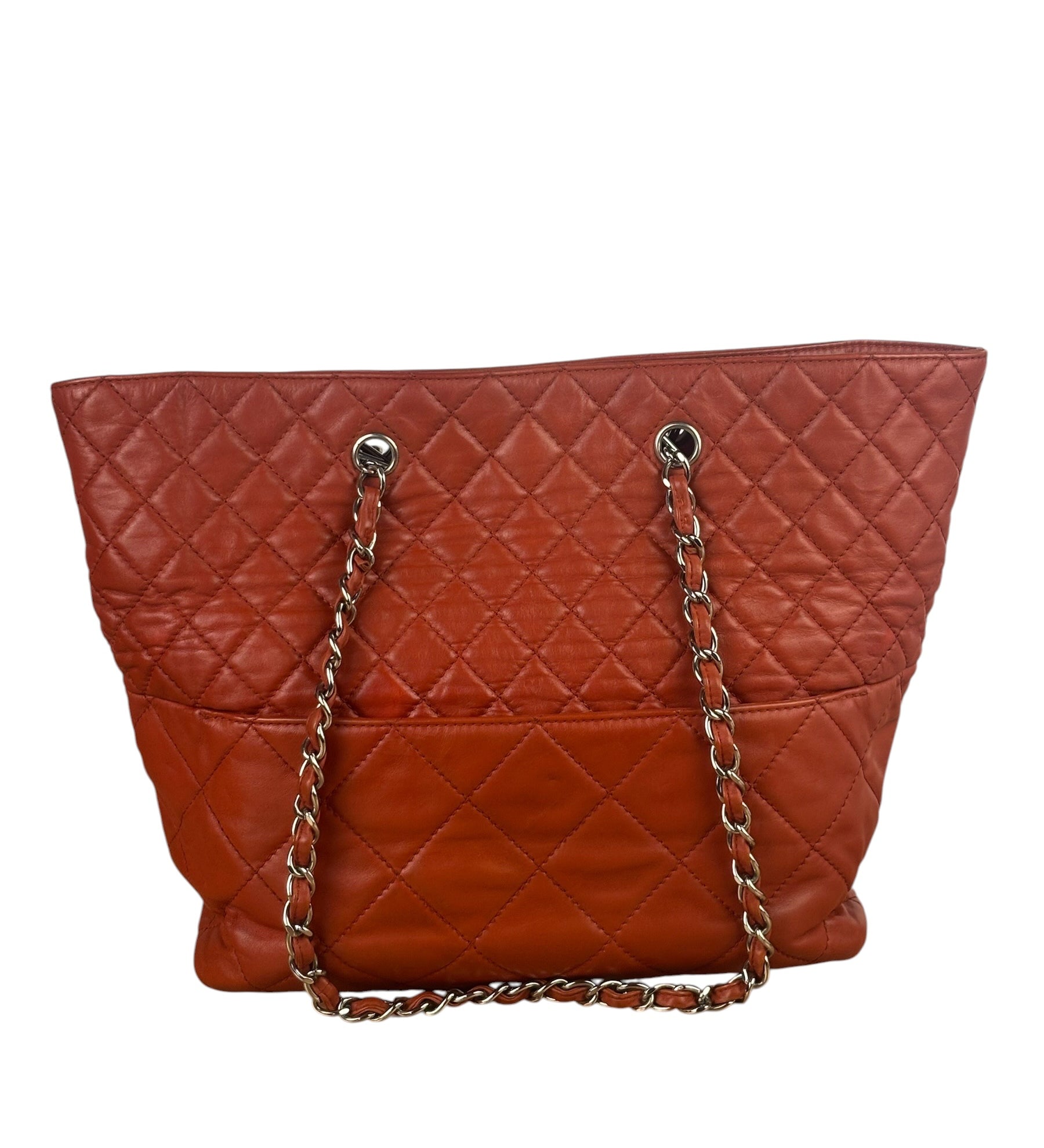 Chanel Red Quilted Calfskin In The Business Tote 2011