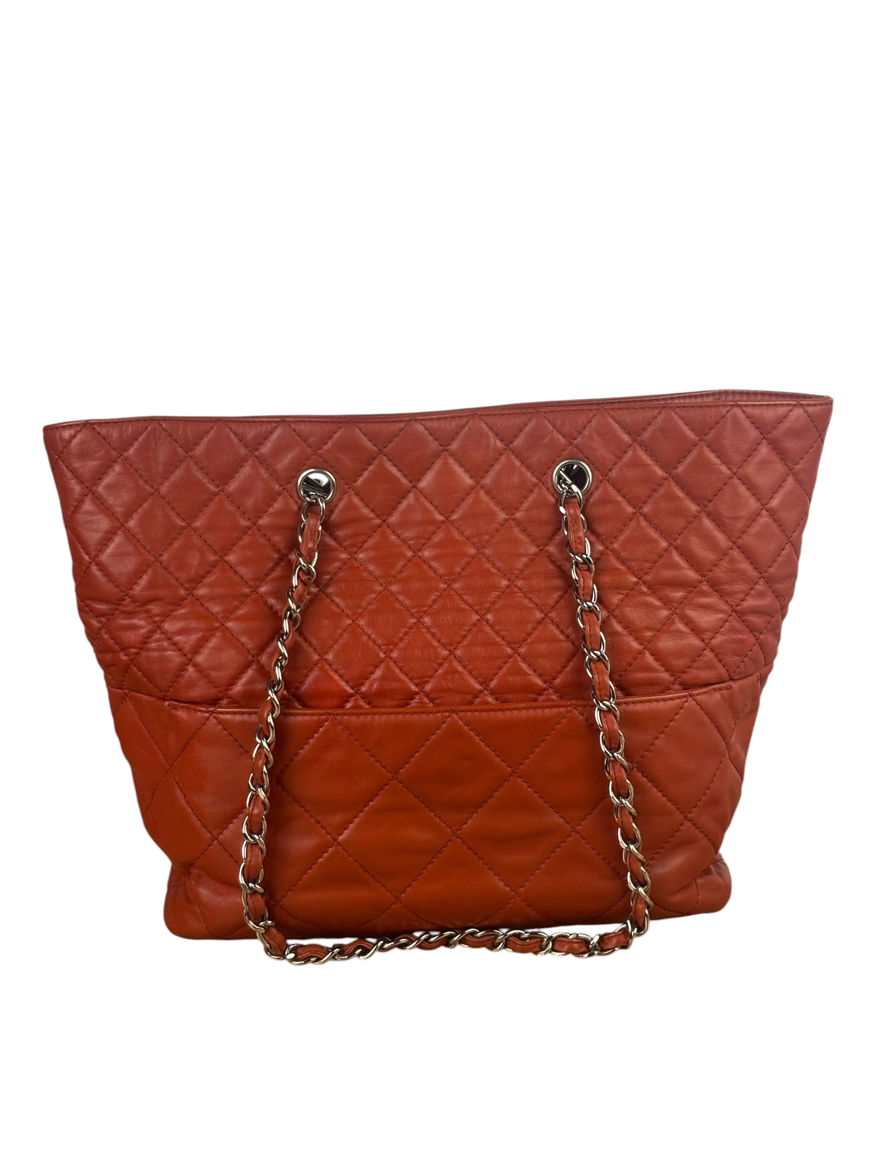 Chanel Red Quilted Calfskin In The Business Tote 2011