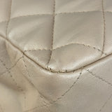 Chanel Beige Clair Jumbo Classic Flap Shoulder Bag 1990