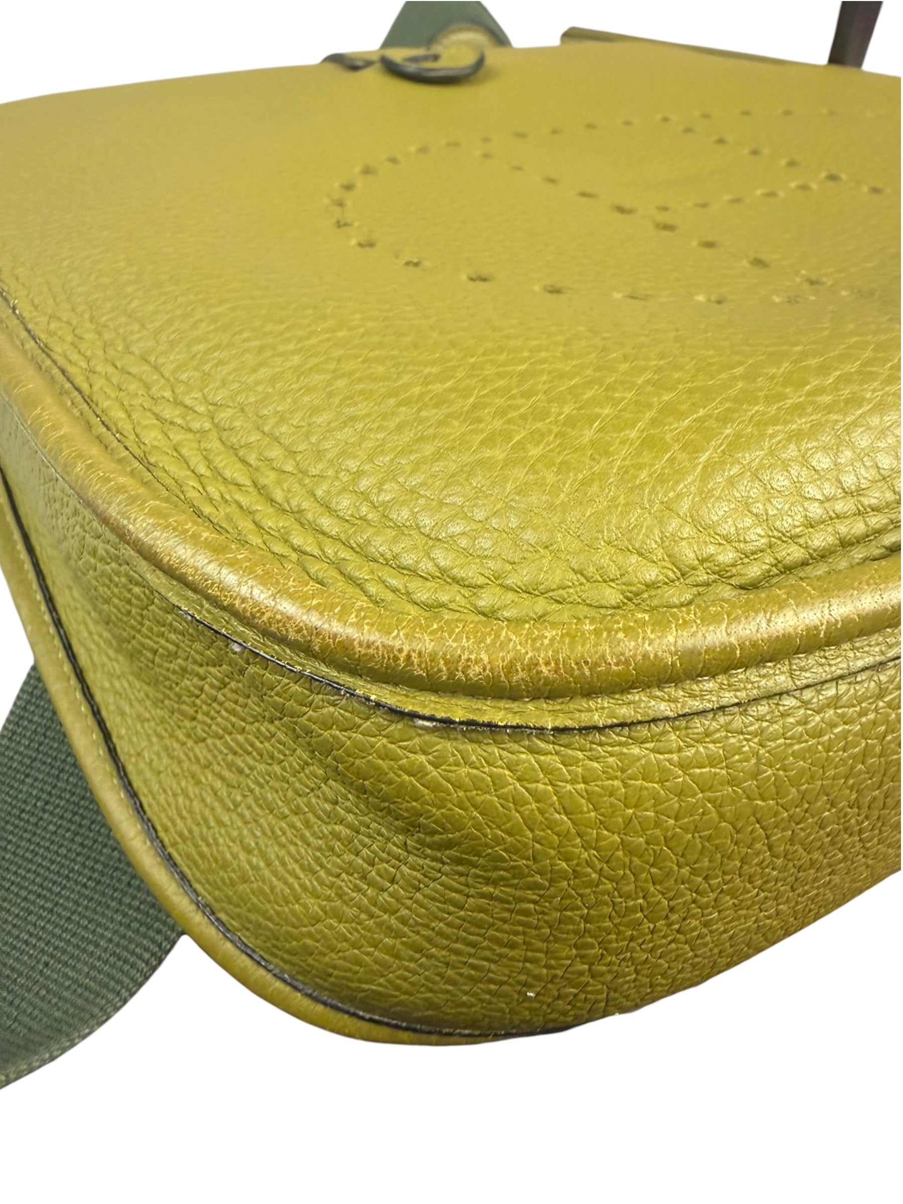 Hermes Green Leather Evelyne TMP Crossbody Bag