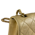 Chanel 1986 Beige Curved Flap Bag