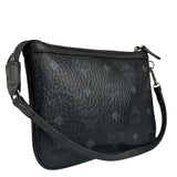 MCM Black Leather Visetos Monogram Pochette