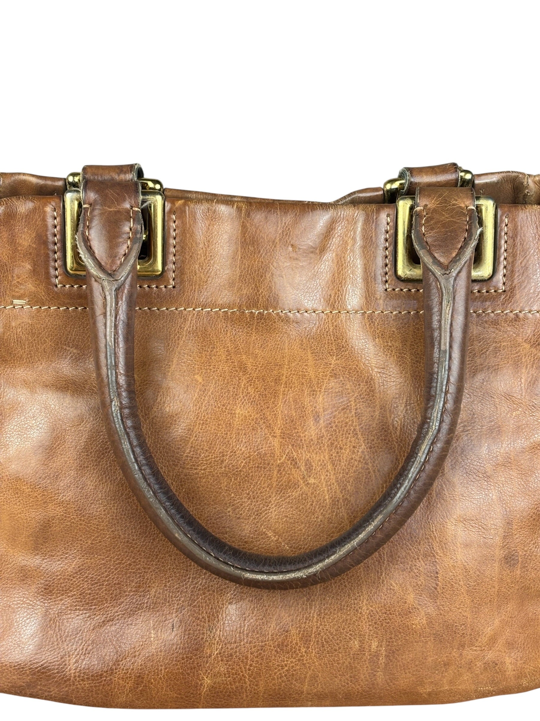 Prada Brown Leather 2Way Bag