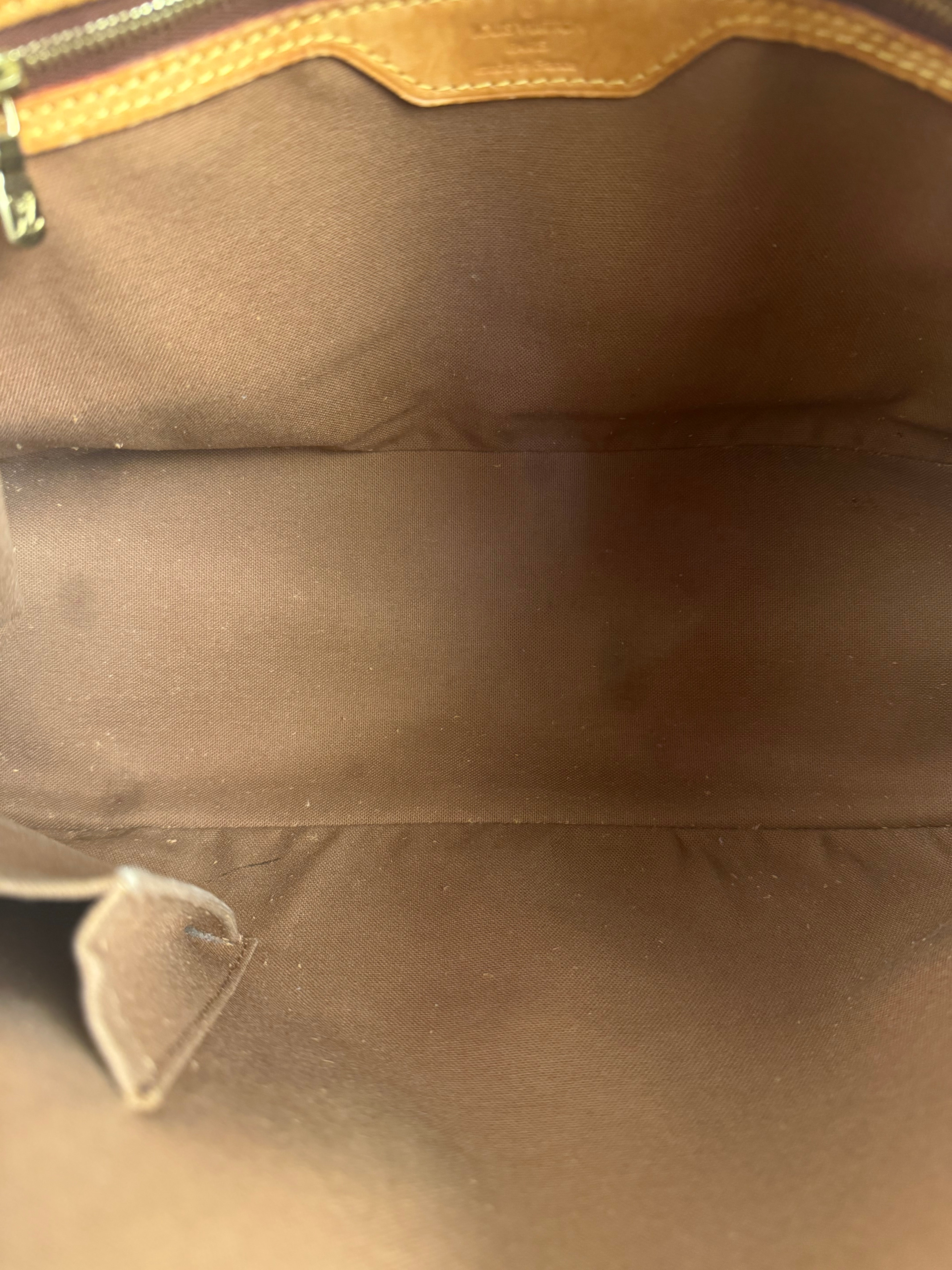 Louis Vuitton Leather Batignolles Horizontal Canvas Monogram Tote Bag
