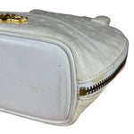 Versace Vintage Mini Osctrich Leather Top Handle Bag