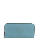 Hermes Blue Leather Silk'In Azap Long Wallet