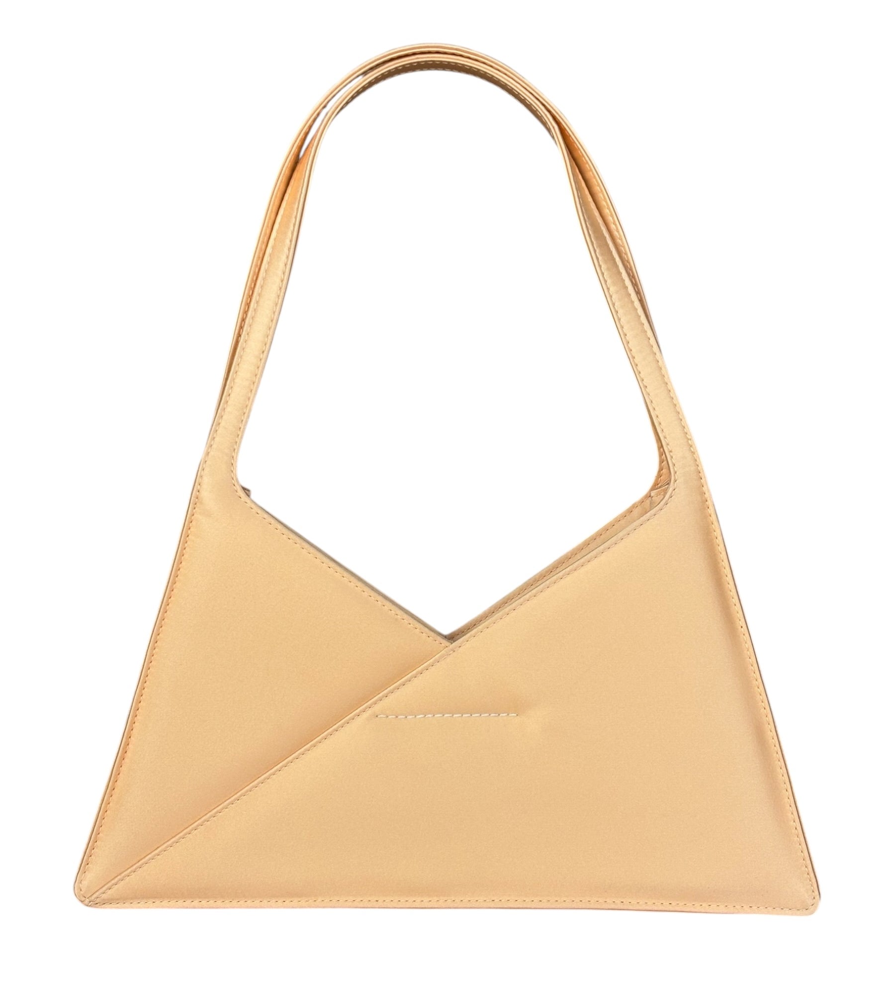 Maison Margiela MM6 Peach Satin Accordion Shoulder Bag