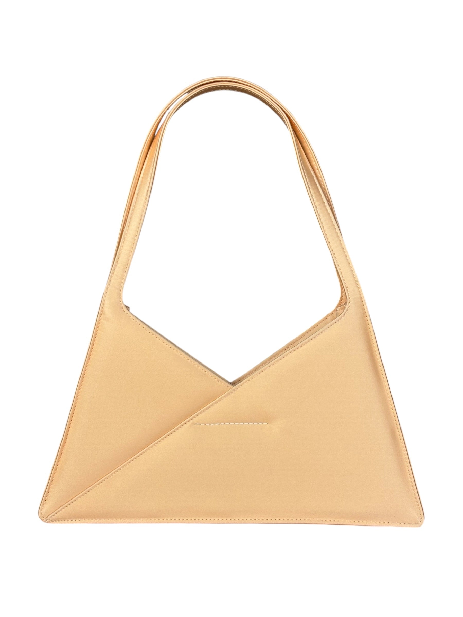 Maison Margiela MM6 Peach Satin Accordion Shoulder Bag