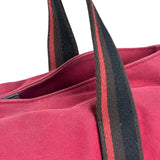 Hermes Bicolor Cotton/Leather Troca Horizontal Tote Bag