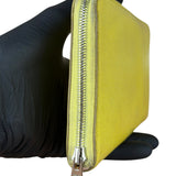 Hermes Yellow Leather Silk'In Classique Long Wallet