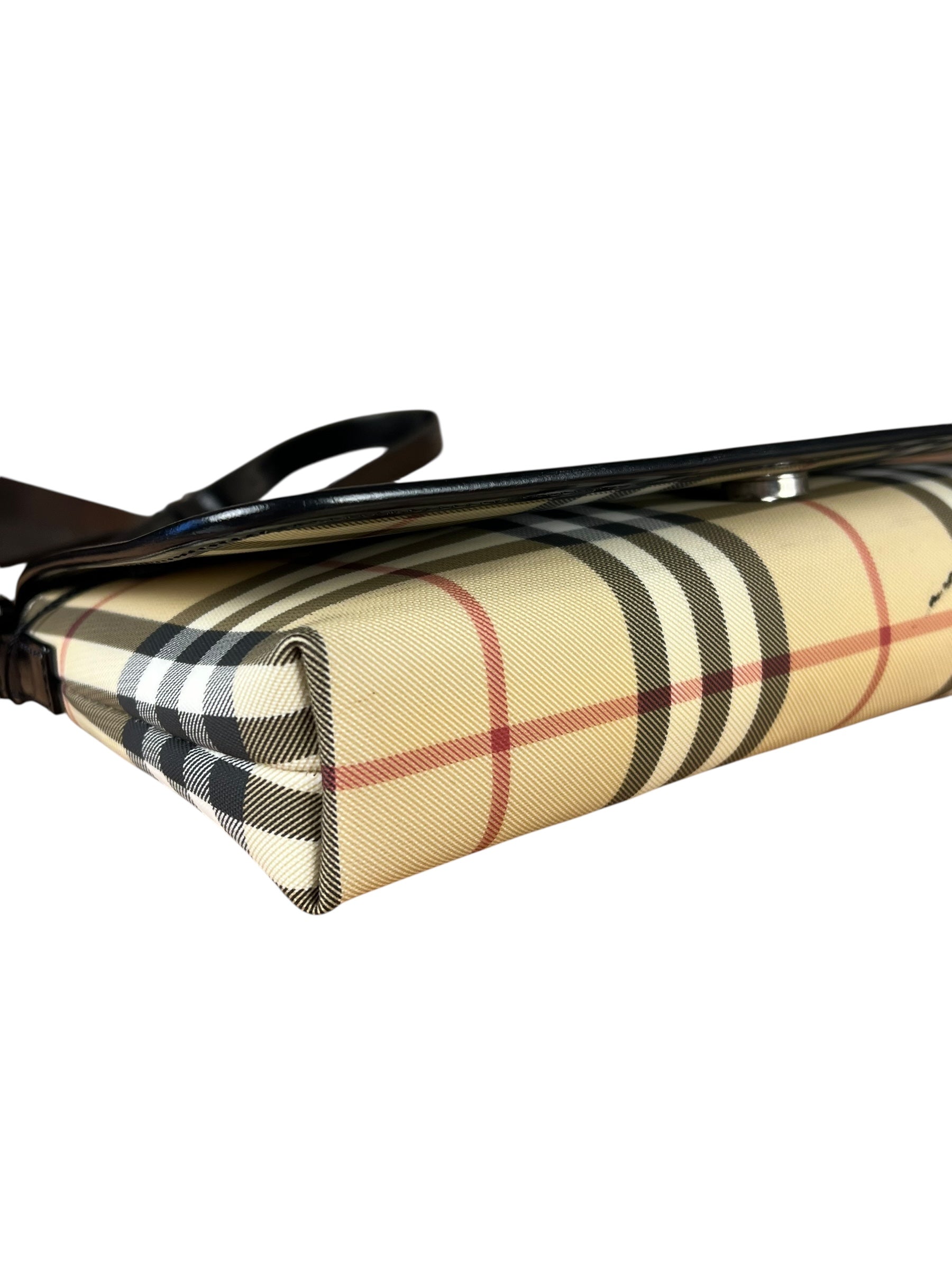 Burberrys Nova Check Flap Shoulder Bag