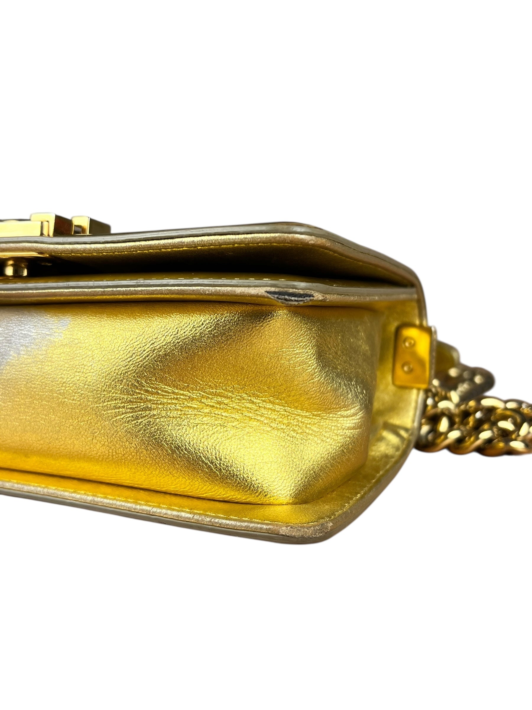 Chanel Gold Metallic CC Boy Bag 2014