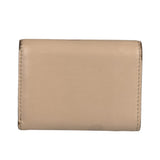 Fendi F Nude Pink Micro Trifold Wallet