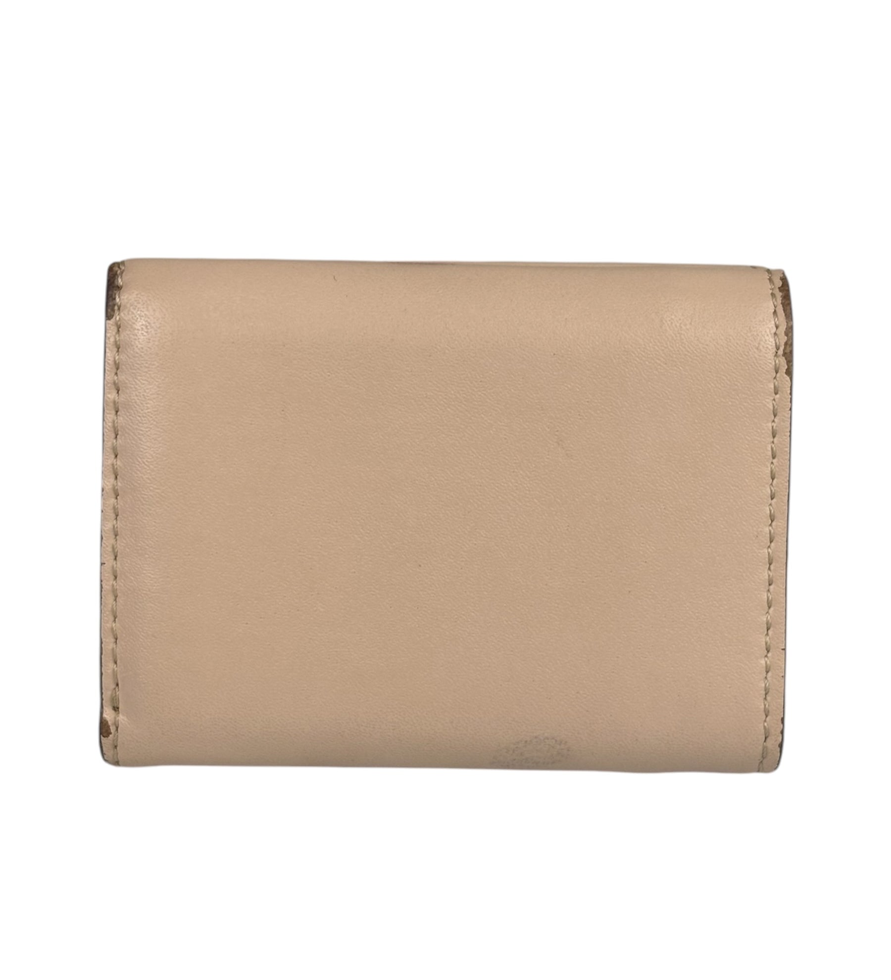 Fendi F Nude Pink Micro Trifold Wallet