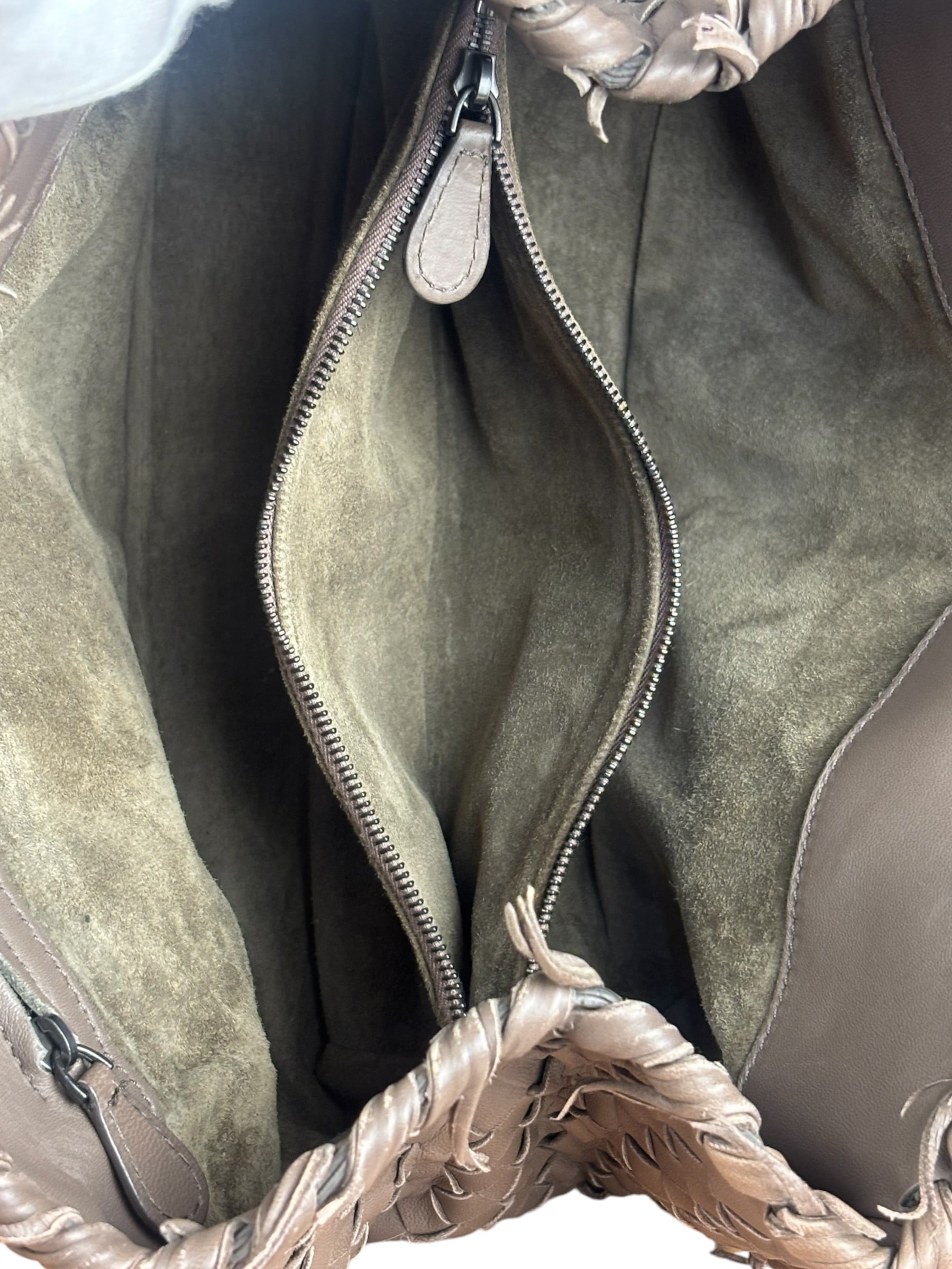 Bottega Veneta Intrecciato Leather Fringe Handbag