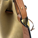 Loewe Brown/Beige Suede/Leather Trim Horseshoe Shoulder Bag